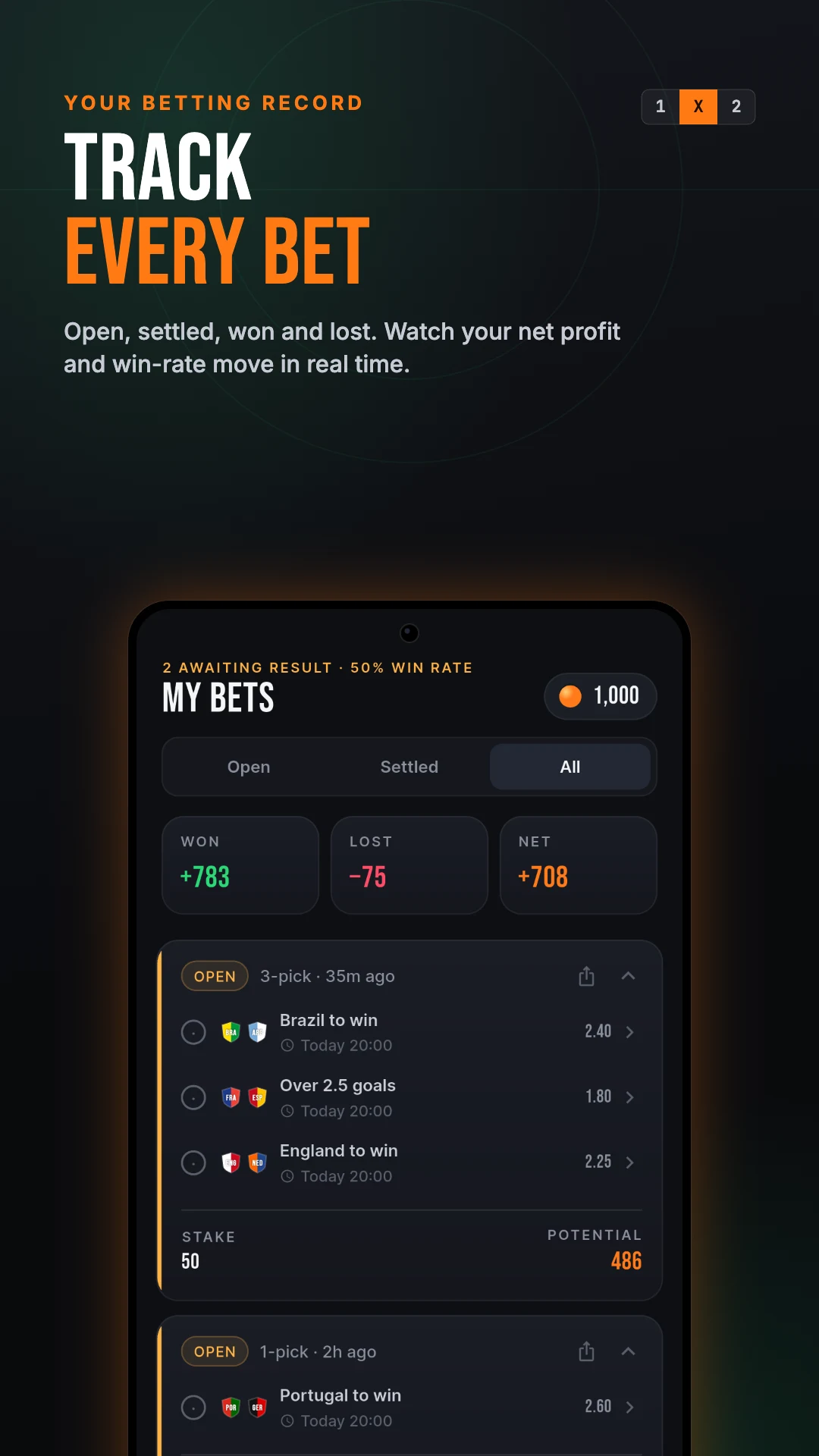 Soccer Betting Simulator screenshot